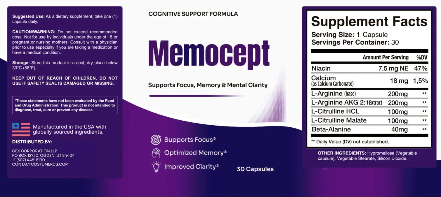 Memocept label information